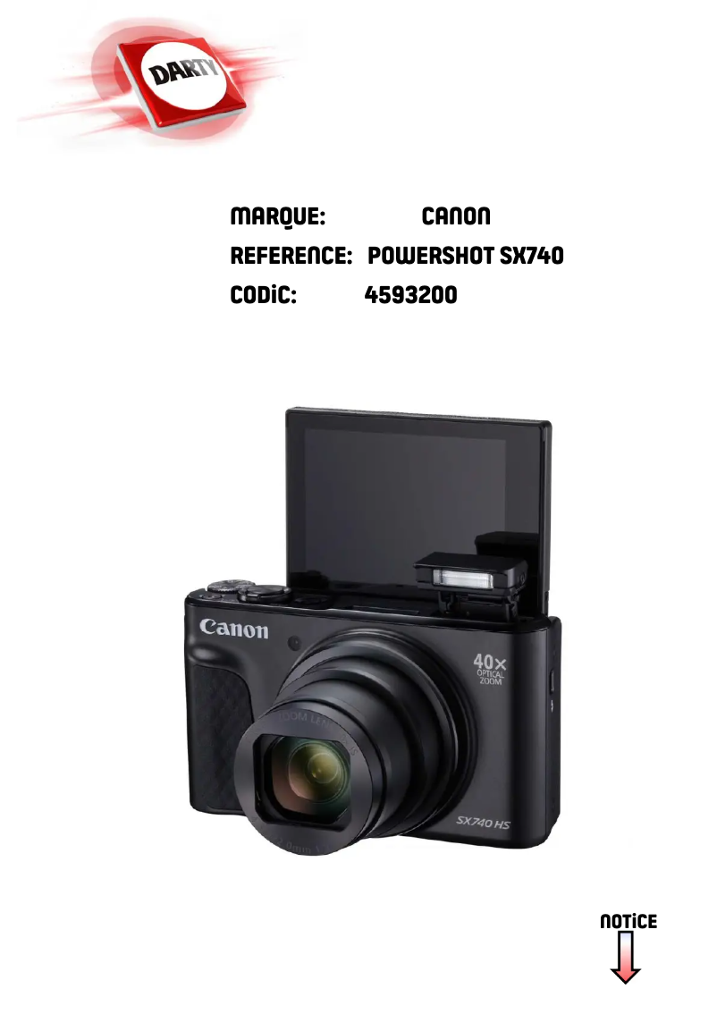 Imagen de la primera página del manual del dispositivo PowerShot SX740 HS