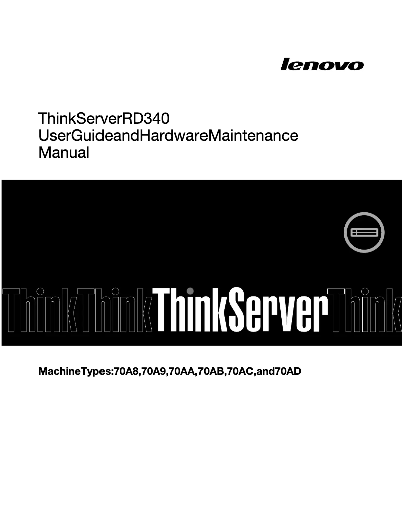 Page 1 de la notice Manuel utilisateur Lenovo ThinkServer RD340