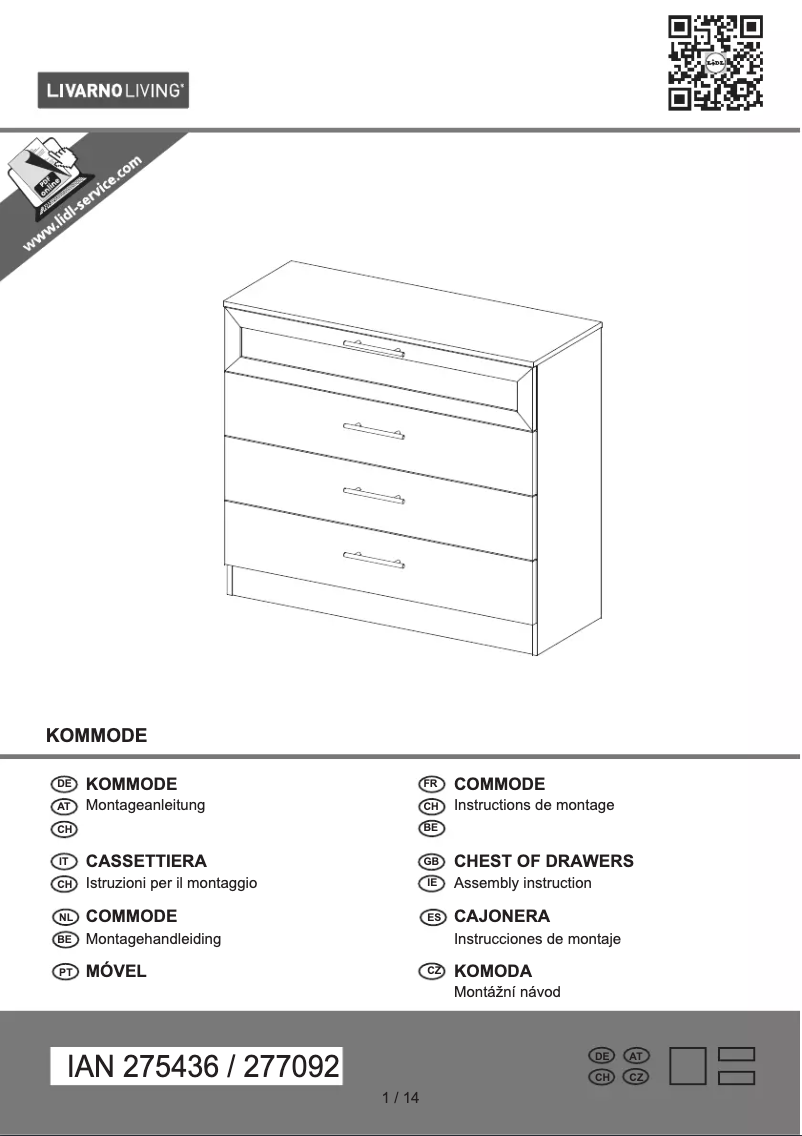 Page 1 de la notice Manuel utilisateur Livarno Lux IAN 275436