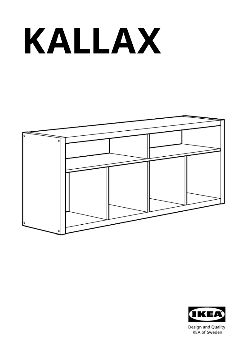 Image de la première page du manuel de l'appareil KALLAX 505.748.83