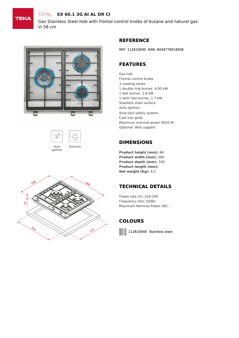 Image de la première page du manuel de l'appareil EX 60.1 3G AI AL DR CI