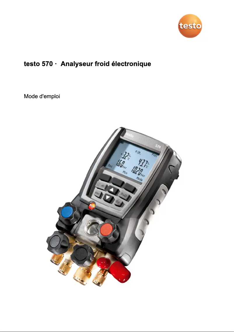 Page n°1 - Manuel utilisateur Testo 570-2