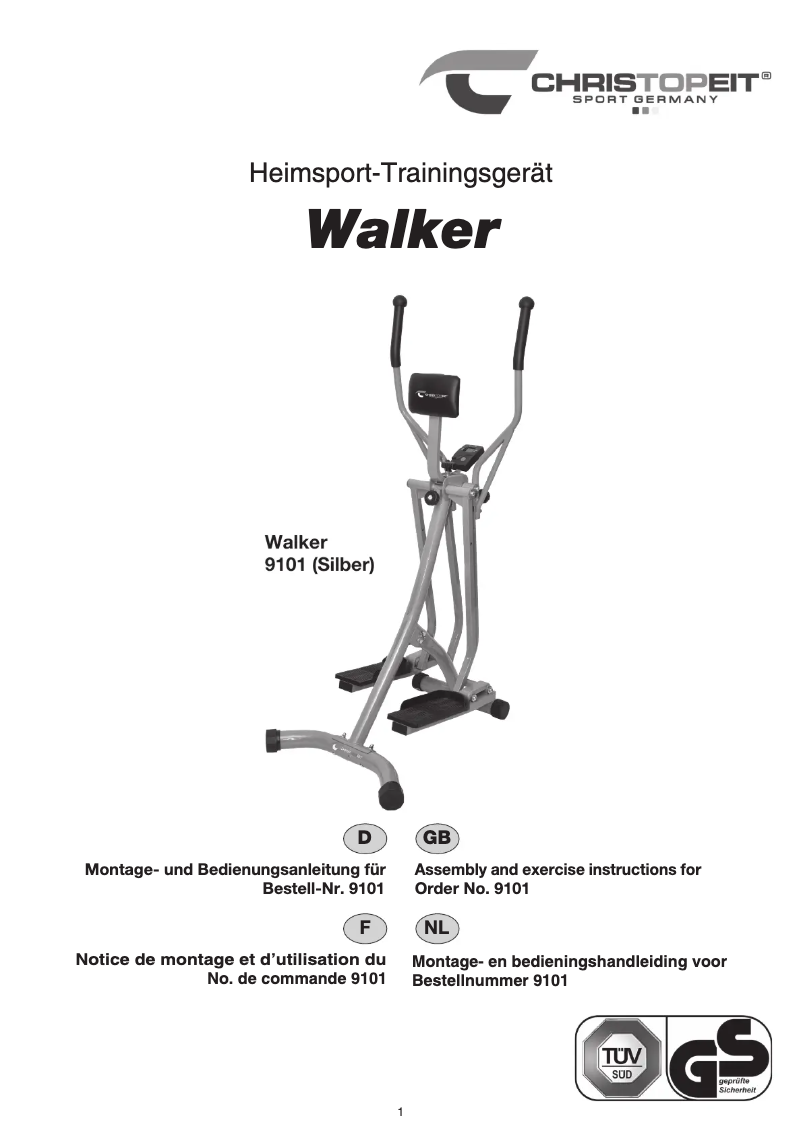 Image de la première page du manuel de l'appareil Walker