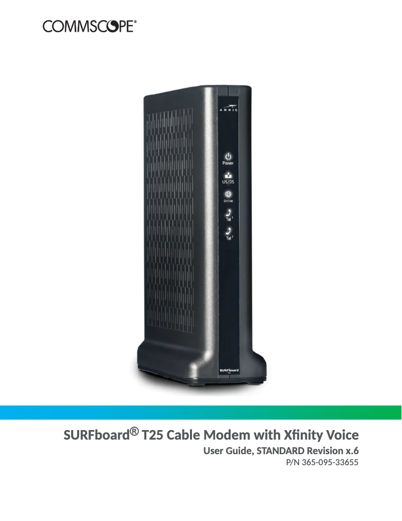 Page 1 de la notice Manuel utilisateur Arris SURFboard T25