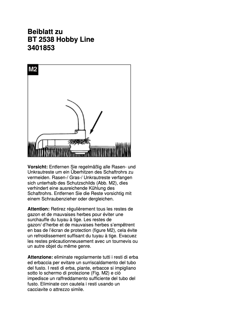 Página 1 del manual Manual de usuario Do It + Garden BT 2538 Hobby Line