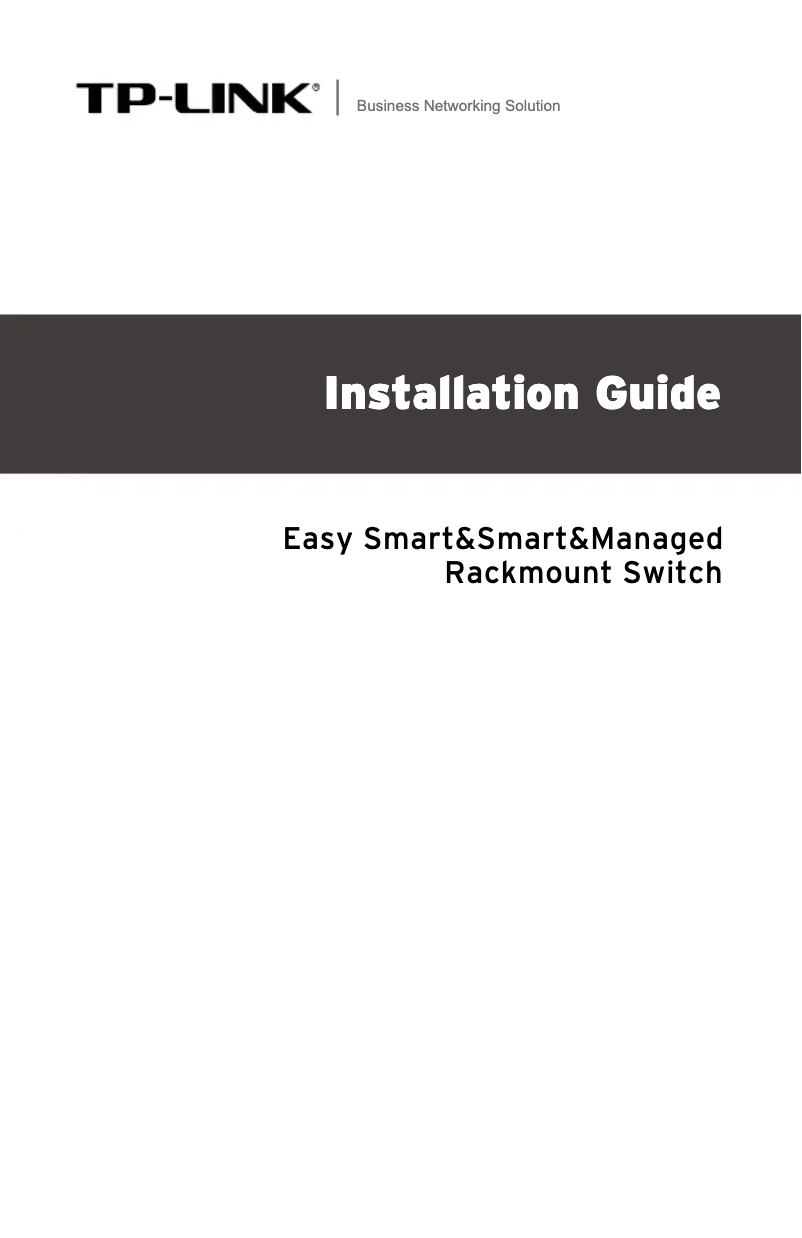 Page 1 de la notice Manuel utilisateur TP-Link TL-SG108E