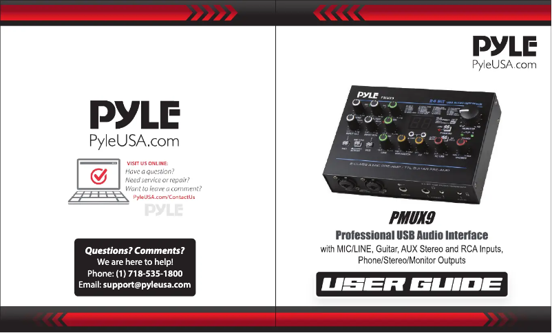 Page n°1 - Manuel utilisateur Pyle PMUX9