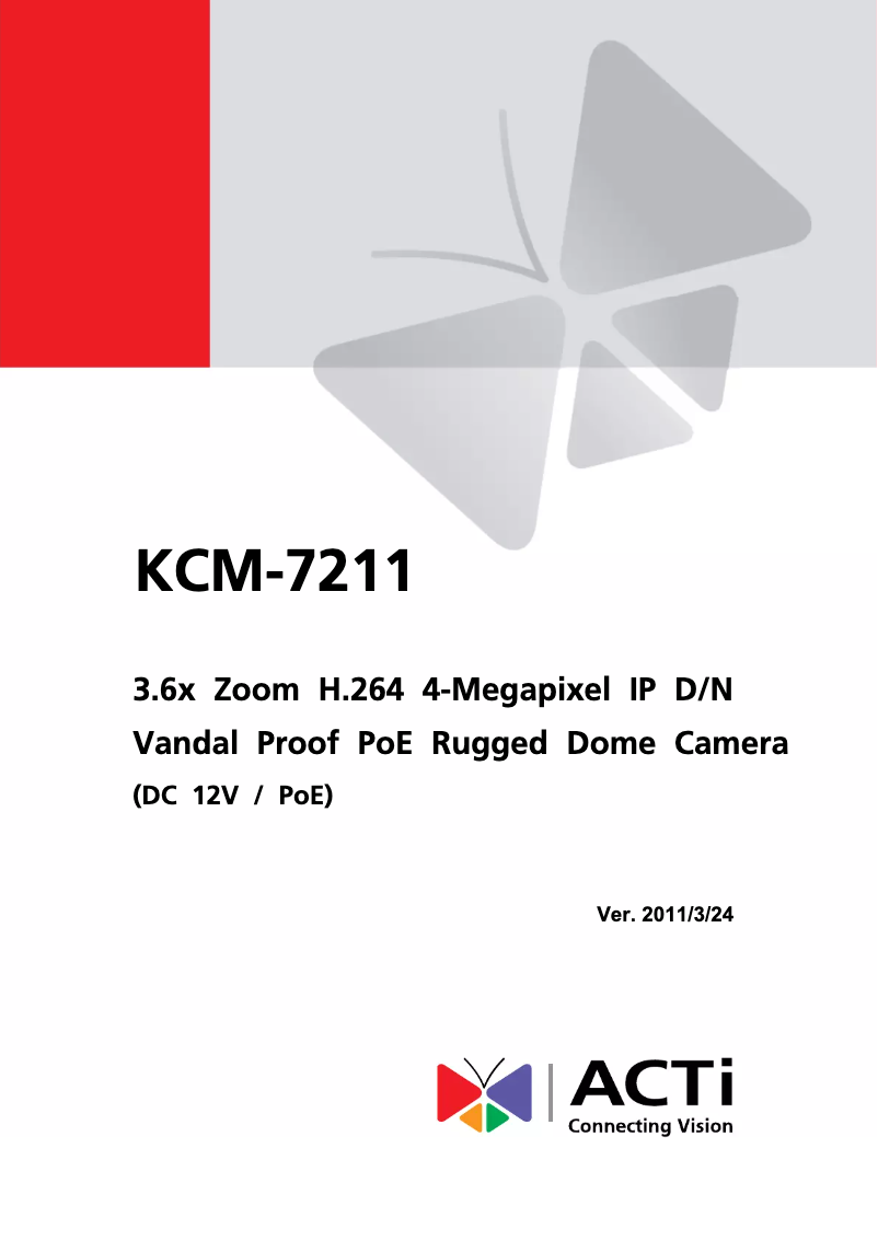 Image de la première page du manuel de l'appareil KCM-7211