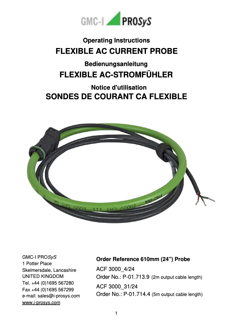 Página 1 del manual Manual de usuario Camille Bauer SINEAX DM5000