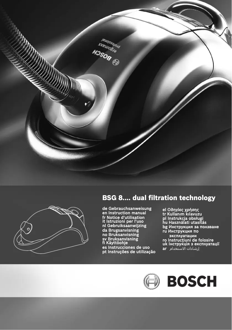 Page 1 de la notice Manuel utilisateur Bosch BSG82480