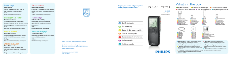 Página 1 del manual Manual de usuario Philips Pocket Memo LFH9375