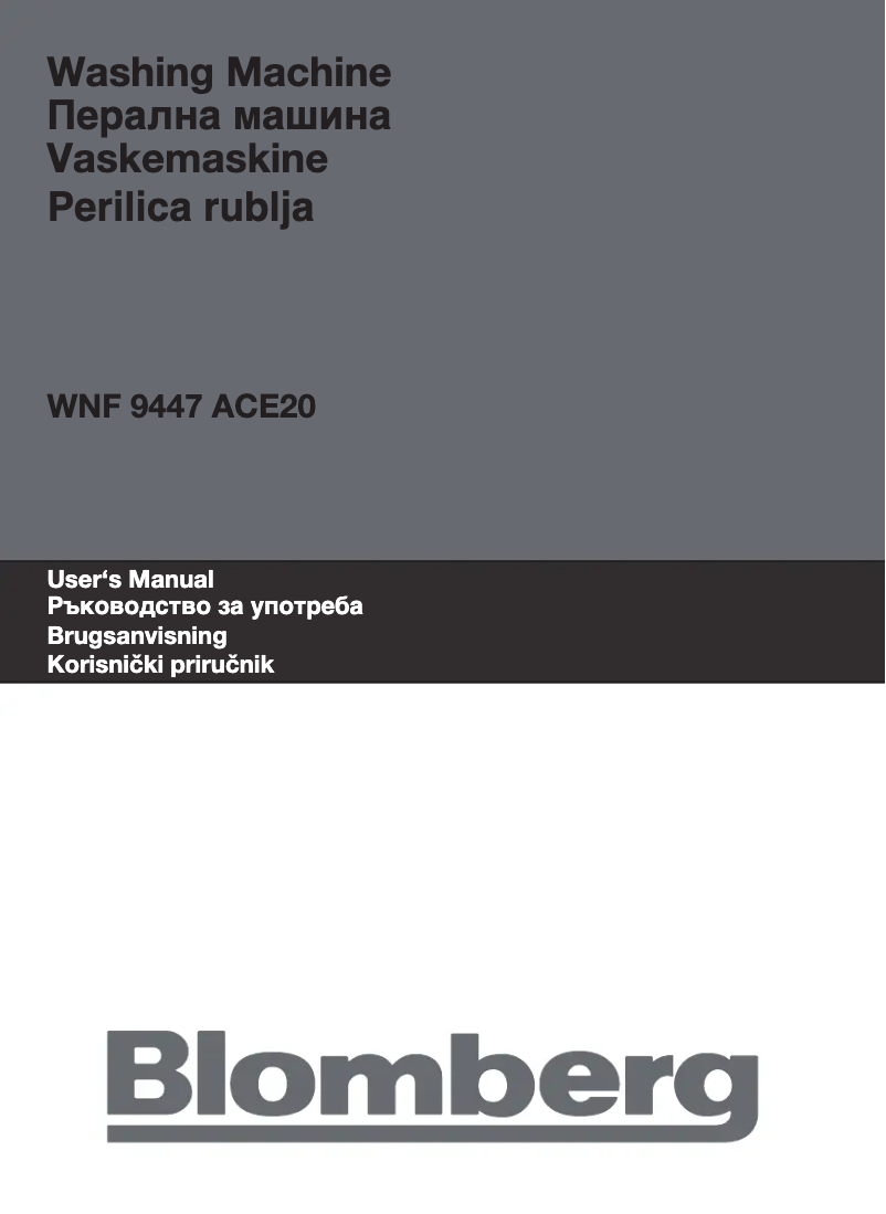 Image de la première page du manuel de l'appareil WNF 9447 ACE20