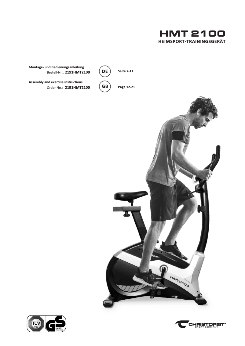 Page n°1 - Manuel utilisateur Christopeit HMT 2100