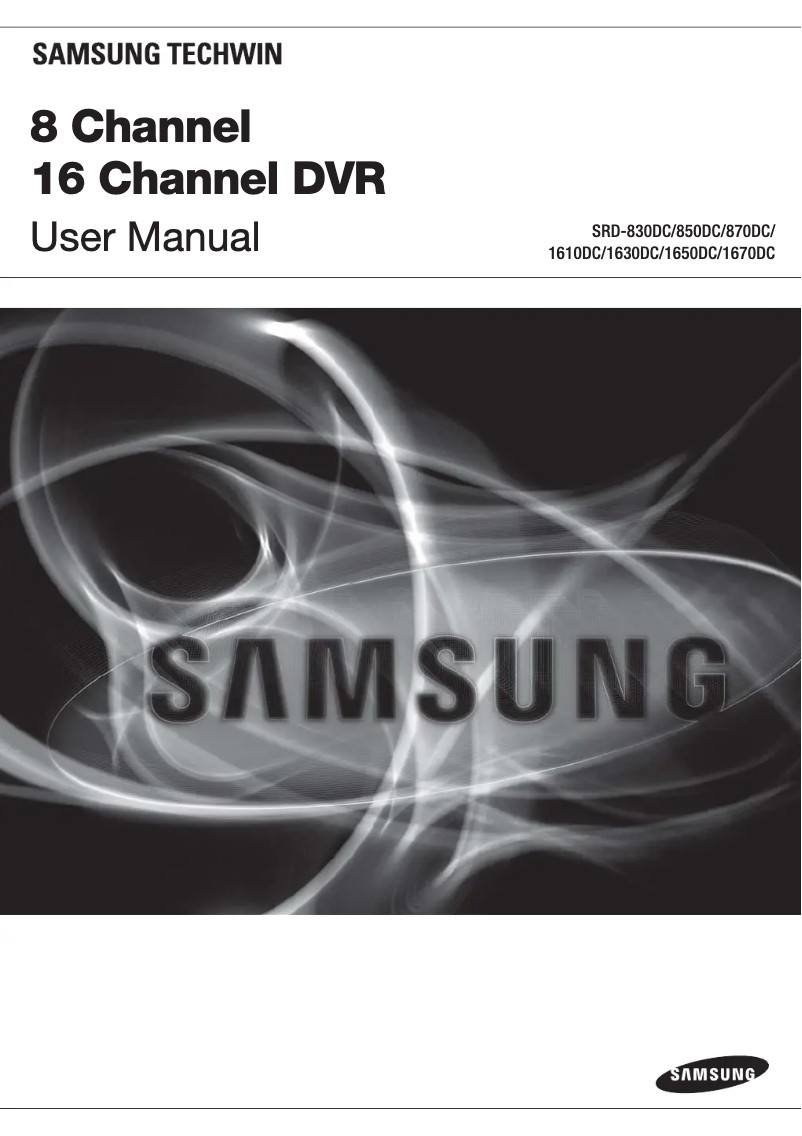 Page 1 de la notice Manuel utilisateur Samsung SRD-1650D