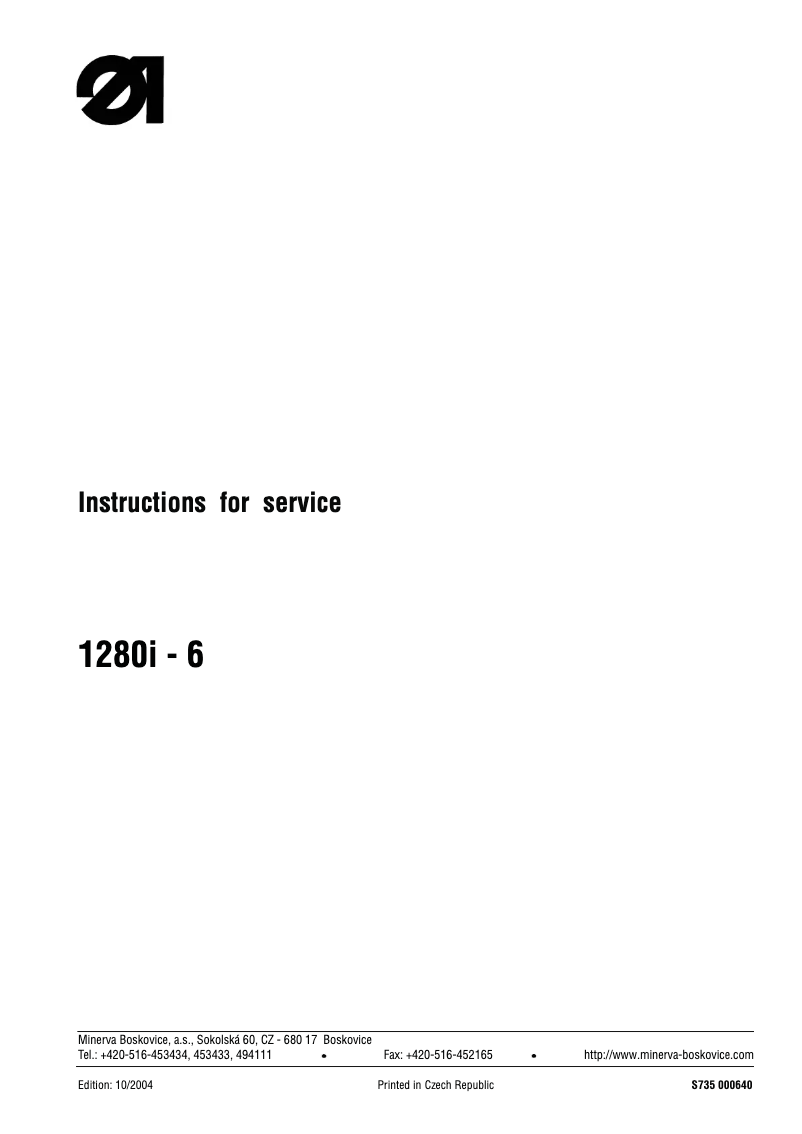 Image de la première page du manuel de l'appareil 1280i