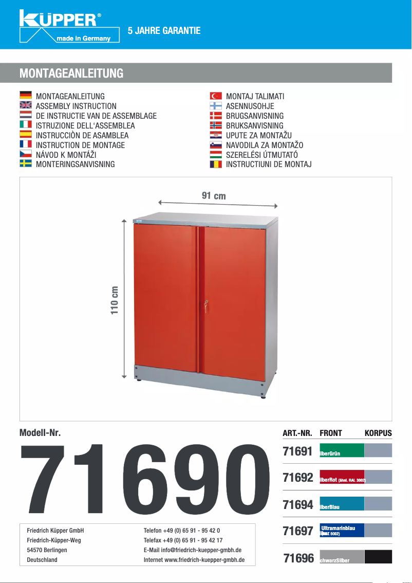 Image de la première page du manuel de l'appareil 71697