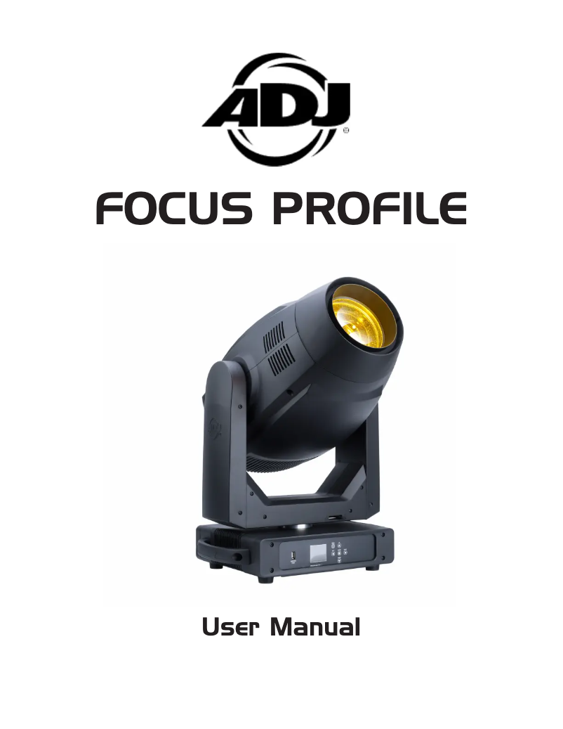 Page 1 de la notice Manuel utilisateur Adj Focus Profile