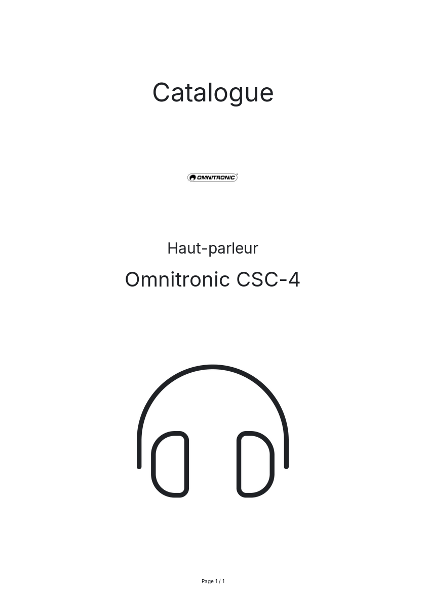 Image de la première page du manuel de l'appareil CSC-4