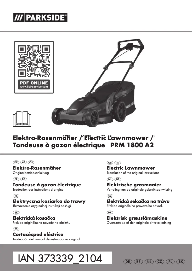 Page 1 of the manual User Manual Parkside PRM 1800 A2