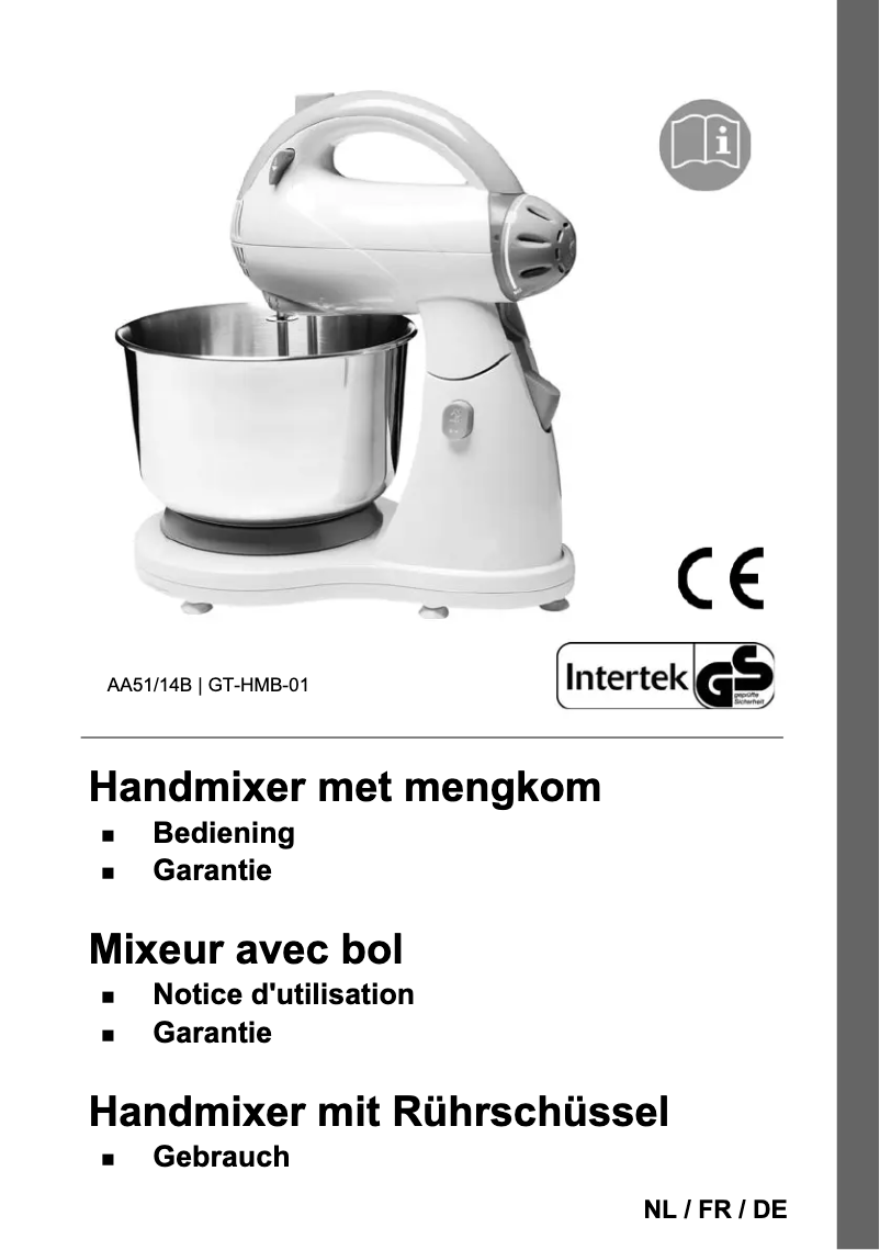 Page 1 de la notice Manuel utilisateur GlobalTronics GT-HMB-01