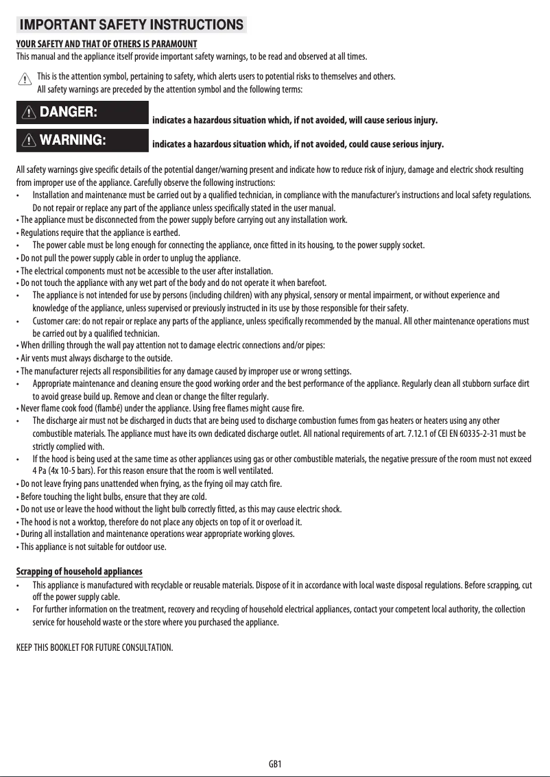 Page n°1 - Manuel utilisateur Whirlpool AKR 891 IX