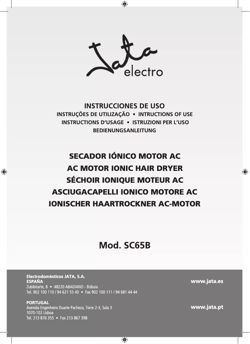 Image de la première page du manuel de l'appareil SC65B