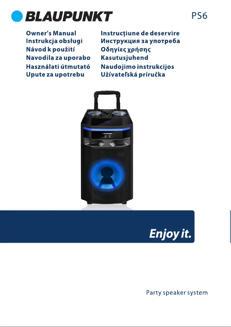 Page 1 de la notice Manuel utilisateur Blaupunkt PS6