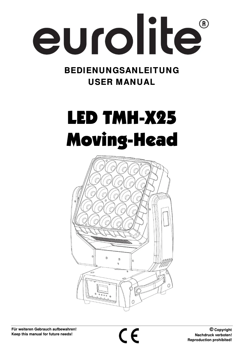 Page 1 de la notice Manuel utilisateur Eurolite TMH-X25
