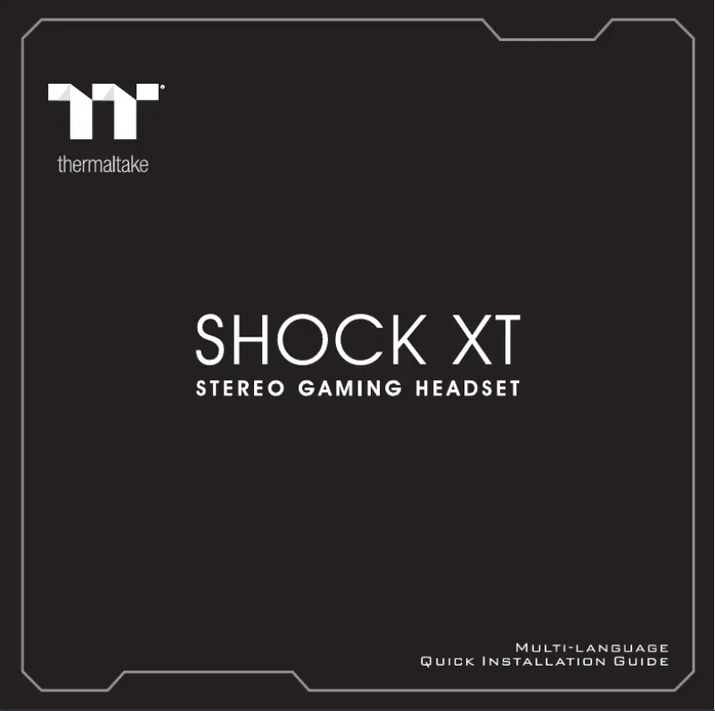 Page 1 de la notice Manuel utilisateur Thermaltake Shock XT