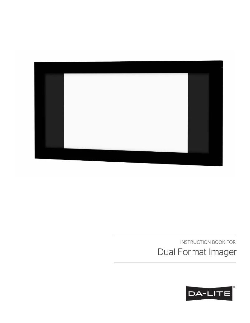 Page n°1 - Manuel utilisateur Da-Lite Dual Format Imager 38063EV