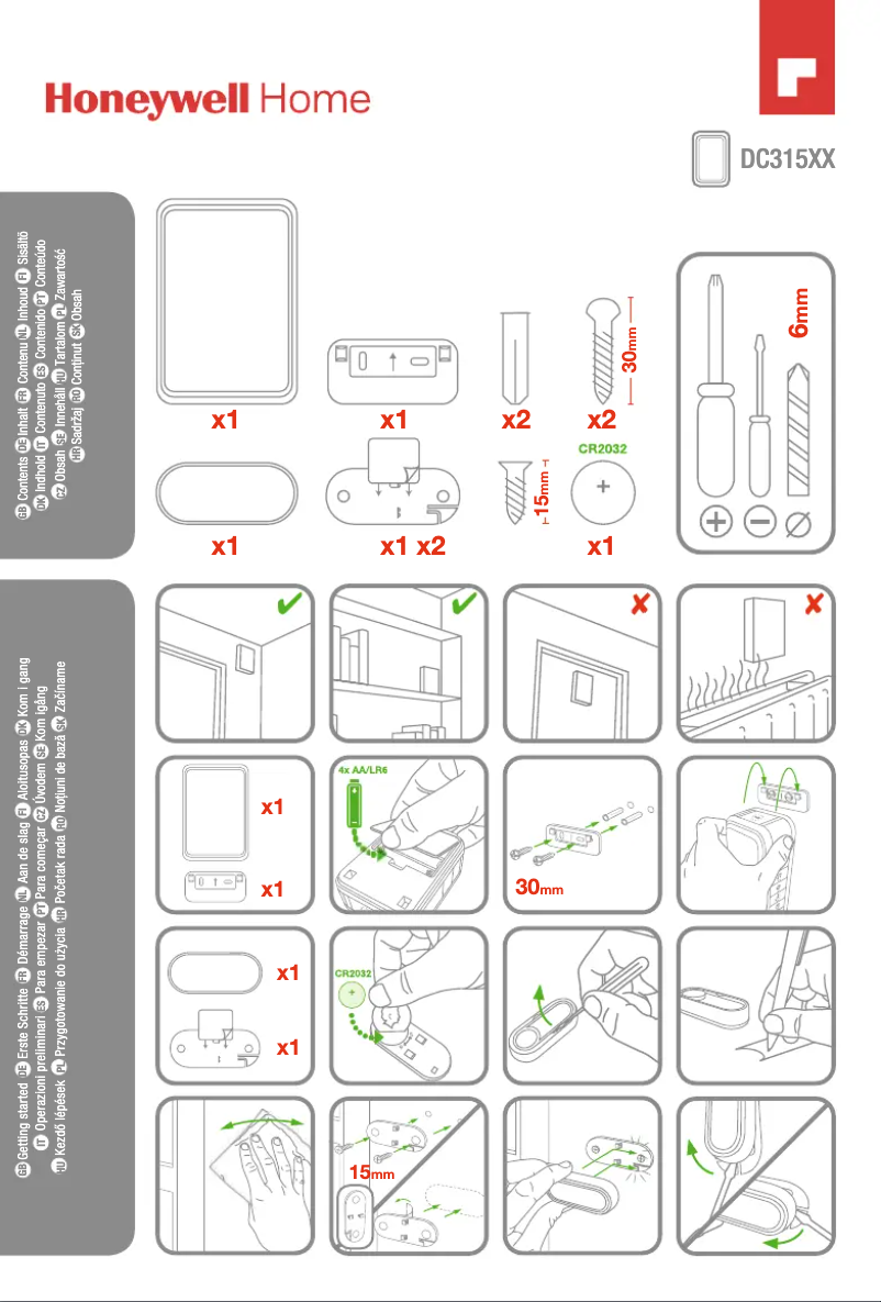 Page 1 de la notice Manuel utilisateur Honeywell DC315SL