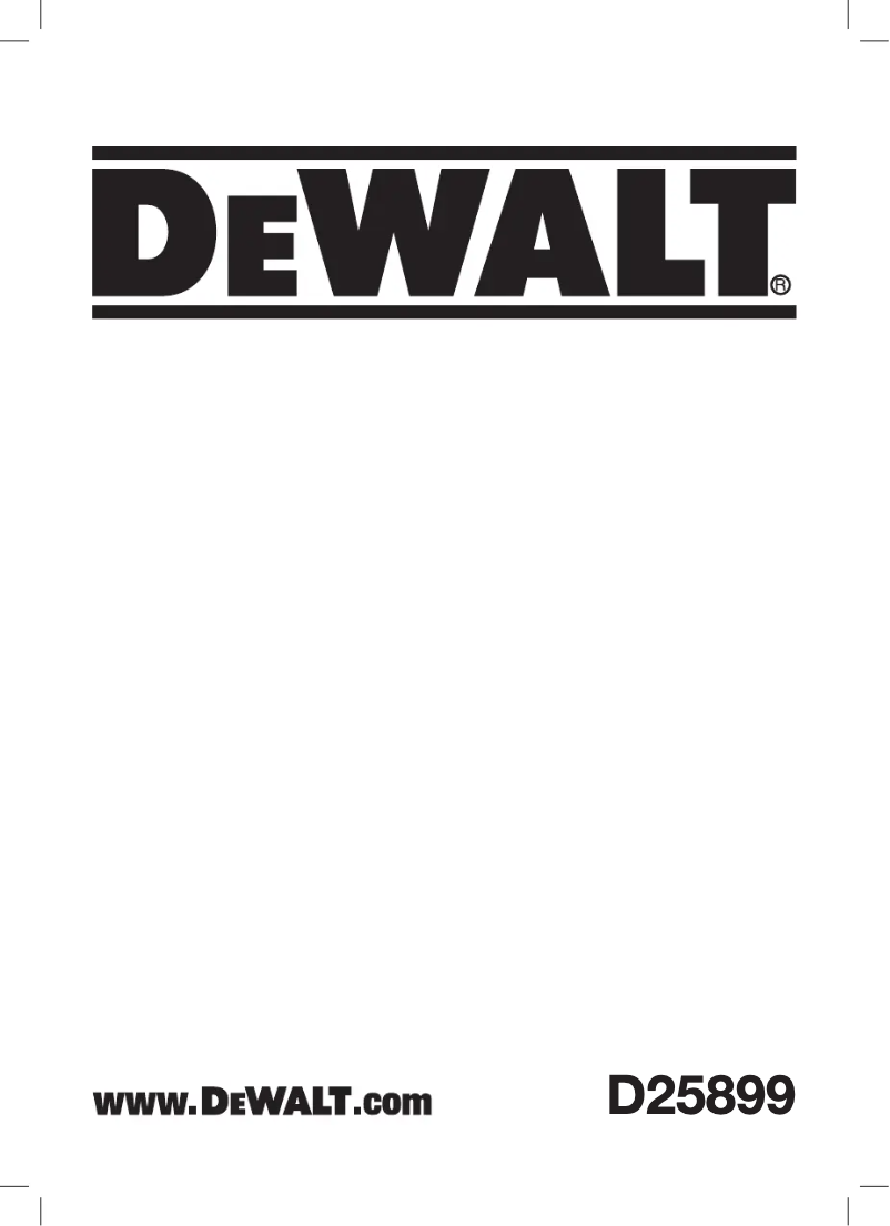 Page 1 de la notice Manuel utilisateur DeWalt D25899K