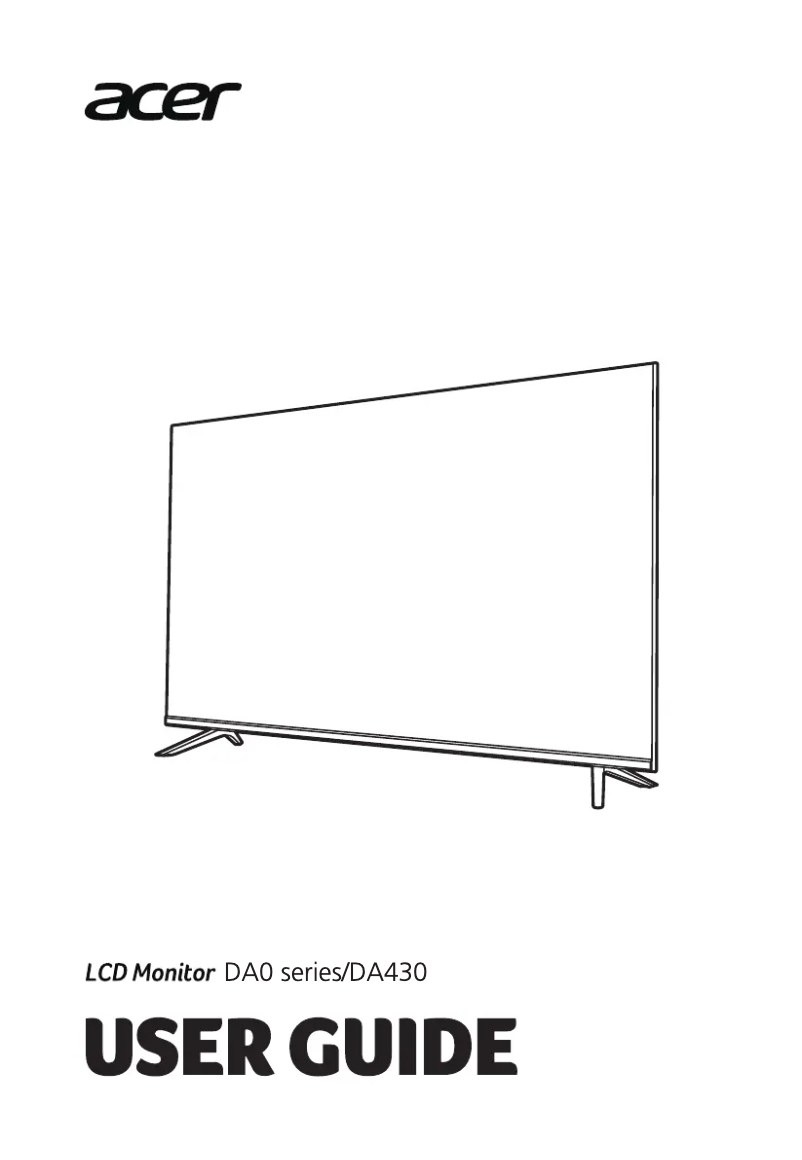 Image de la première page du manuel de l'appareil DA430