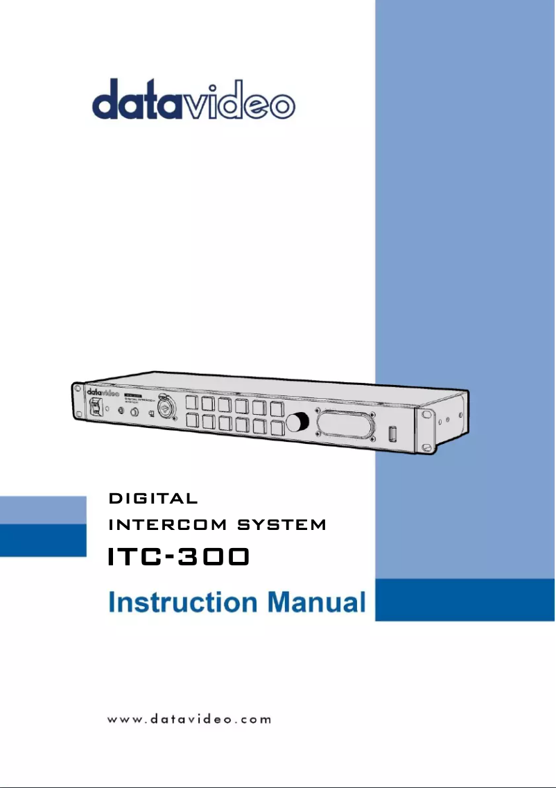 Page 1 of the manual User Manual DataVideo ITC-300