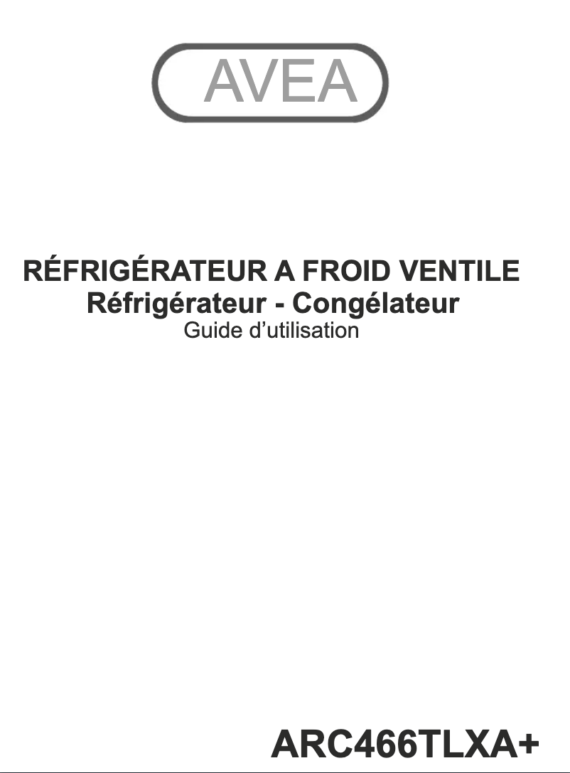 Page 1 de la notice Manuel utilisateur AVEA ARC466TLXA+