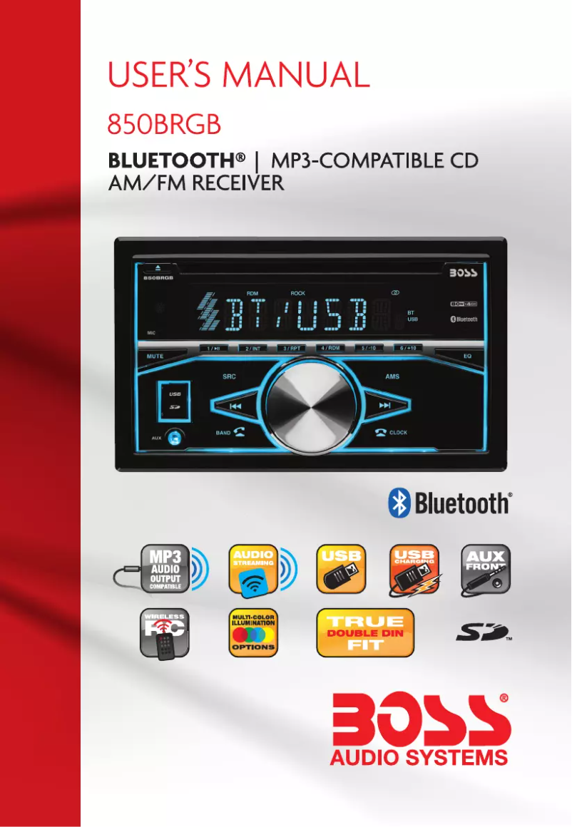 Page 1 de la notice Manuel utilisateur Boss 850BRGB