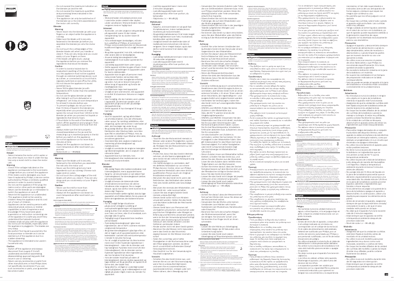 Page n°1 - Manuel utilisateur Philips ProBlend HR3571