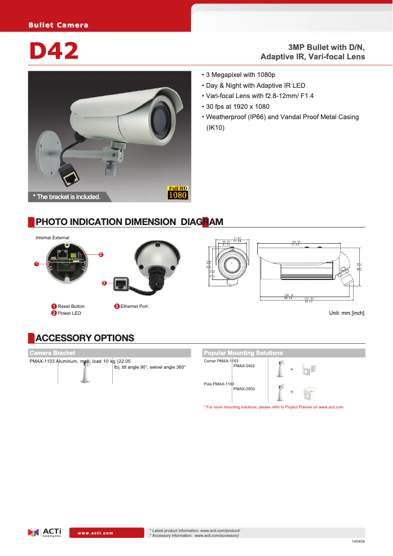 Image de la première page du manuel de l'appareil D42