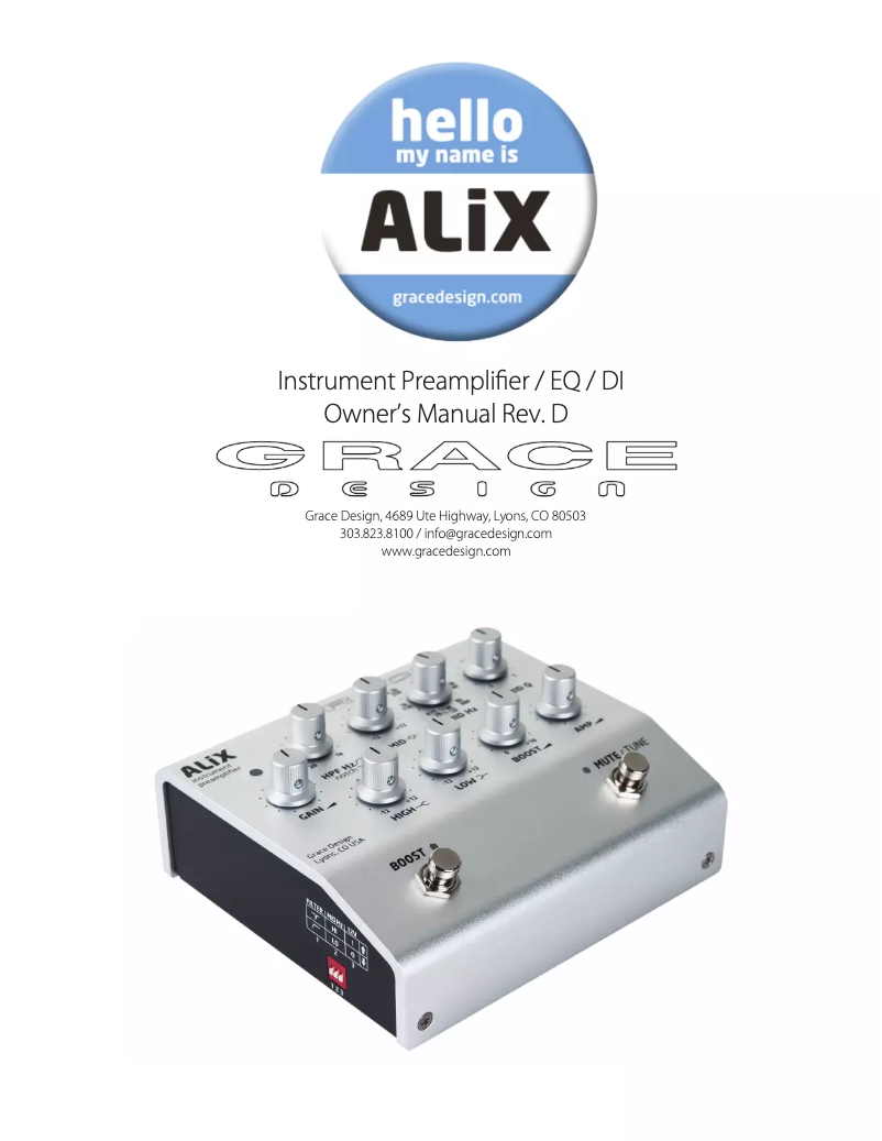 Imagen de la primera página del manual del dispositivo ALiX