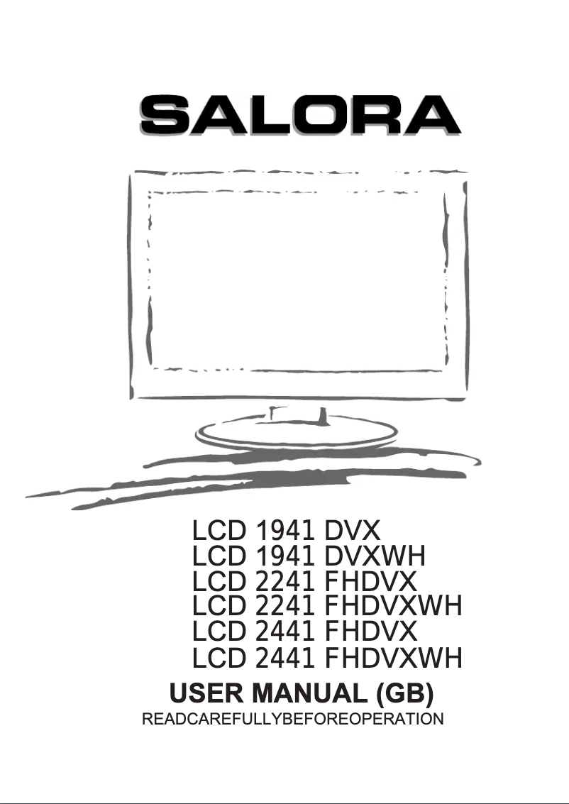 Page 1 of the manual User Manual Salora LCD 2441 FH DVX