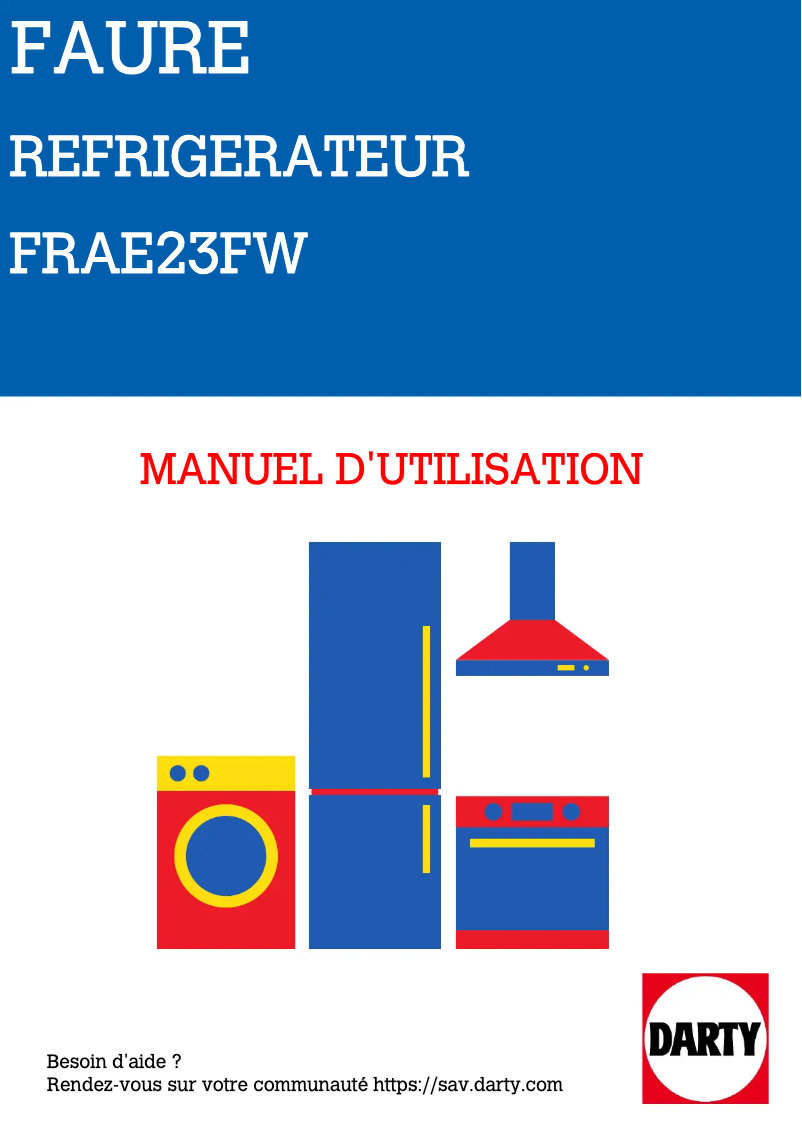 Page 1 de la notice Manuel utilisateur Faure FRAE23FW