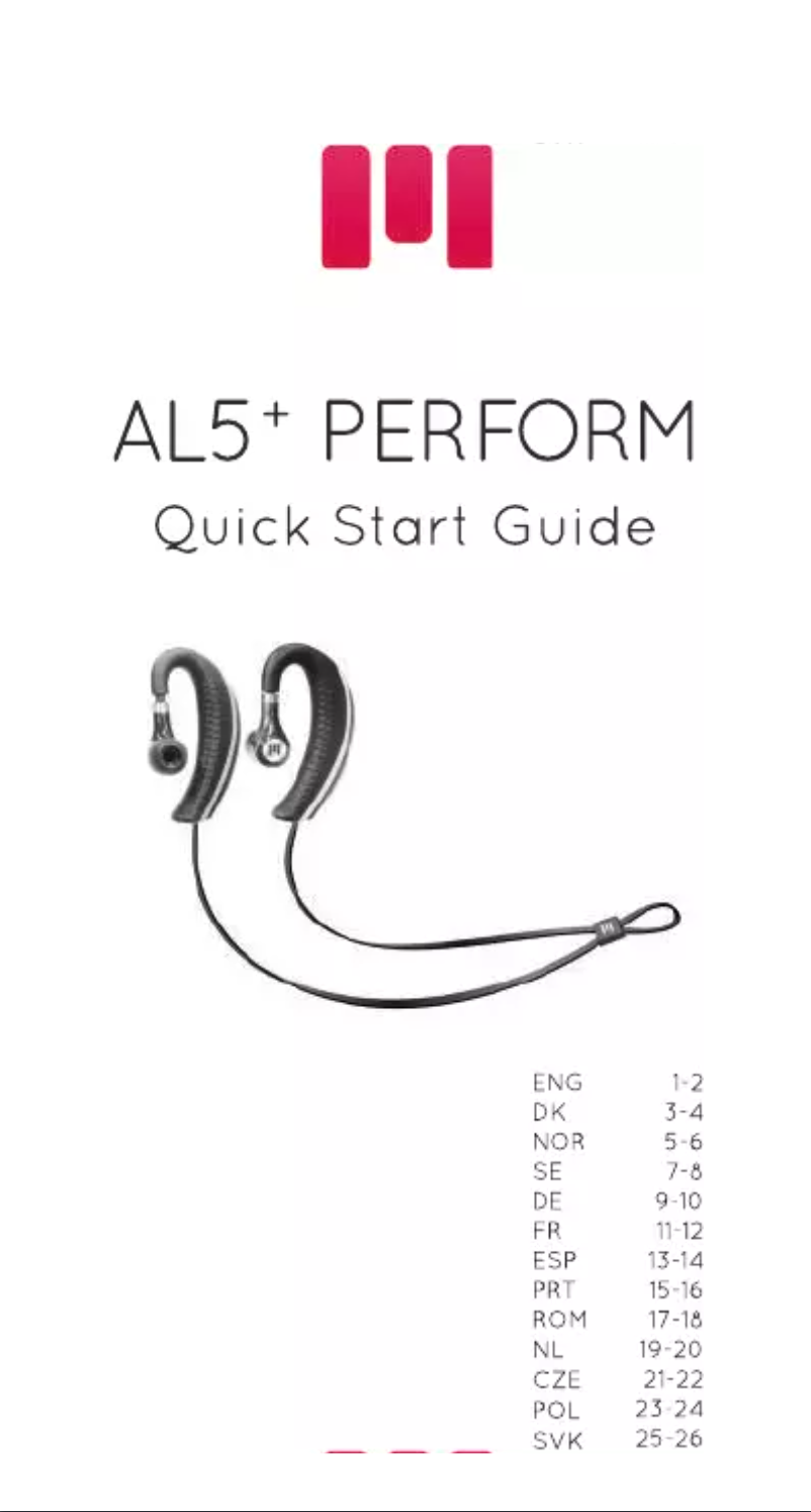 Image de la première page du manuel de l'appareil AL5+ Perform