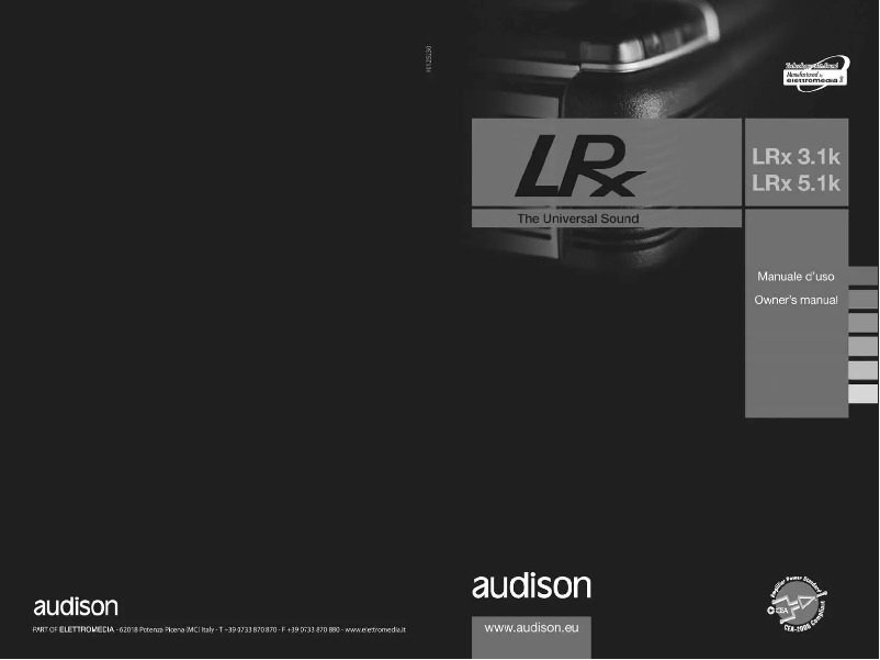 Image de la première page du manuel de l'appareil LRx 5.1k