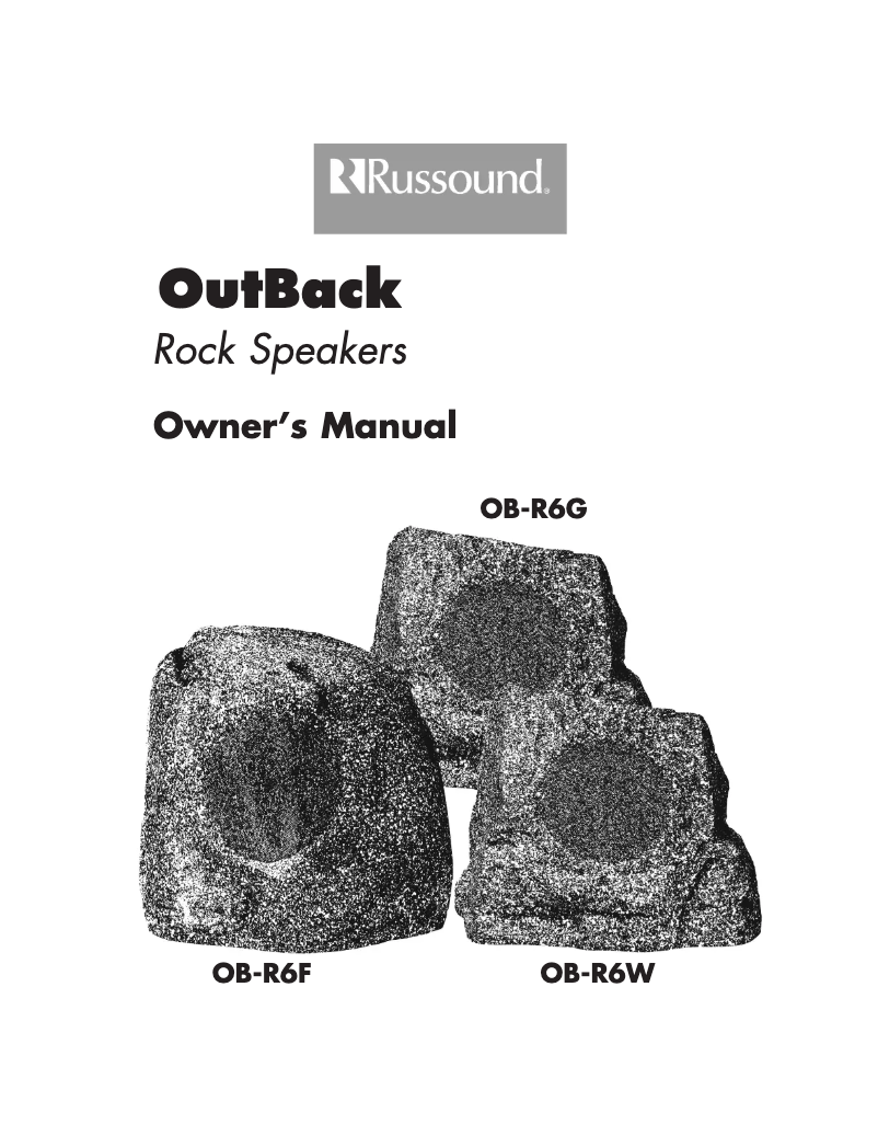 Page n°1 - Manuel utilisateur Russound OB-R6W