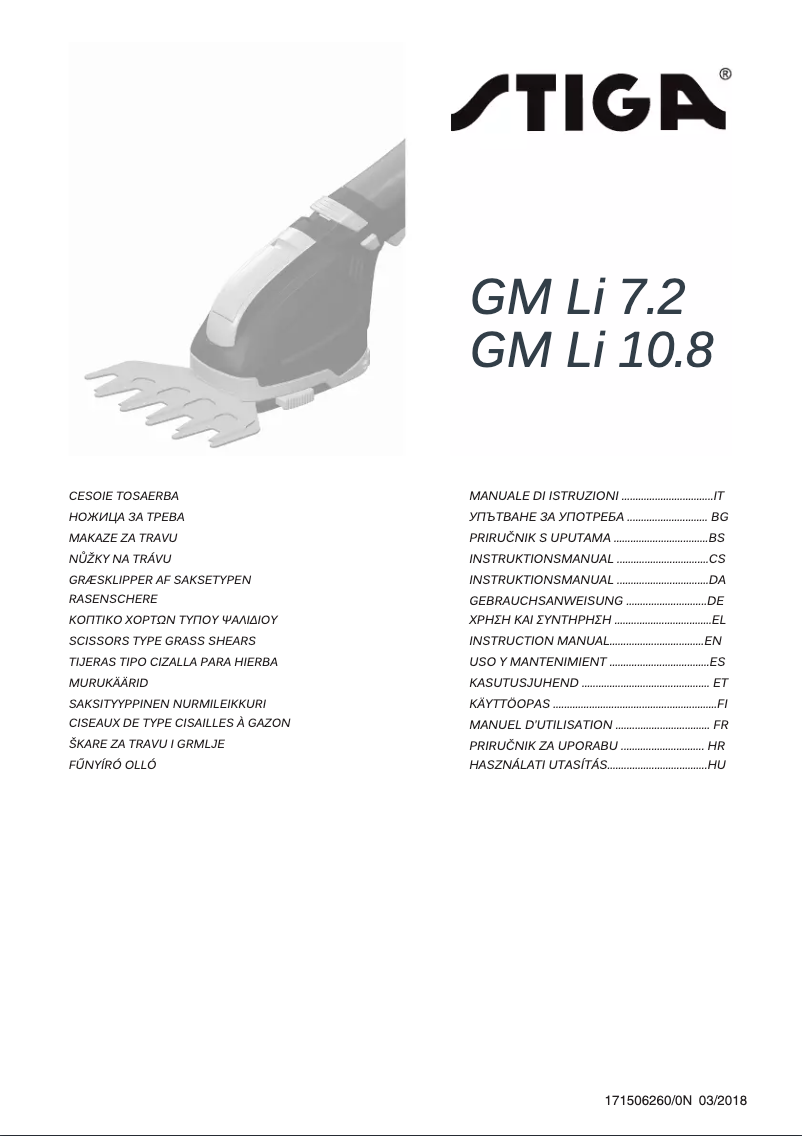 Page n°1 - Manuel utilisateur Stiga SGM 102 AE