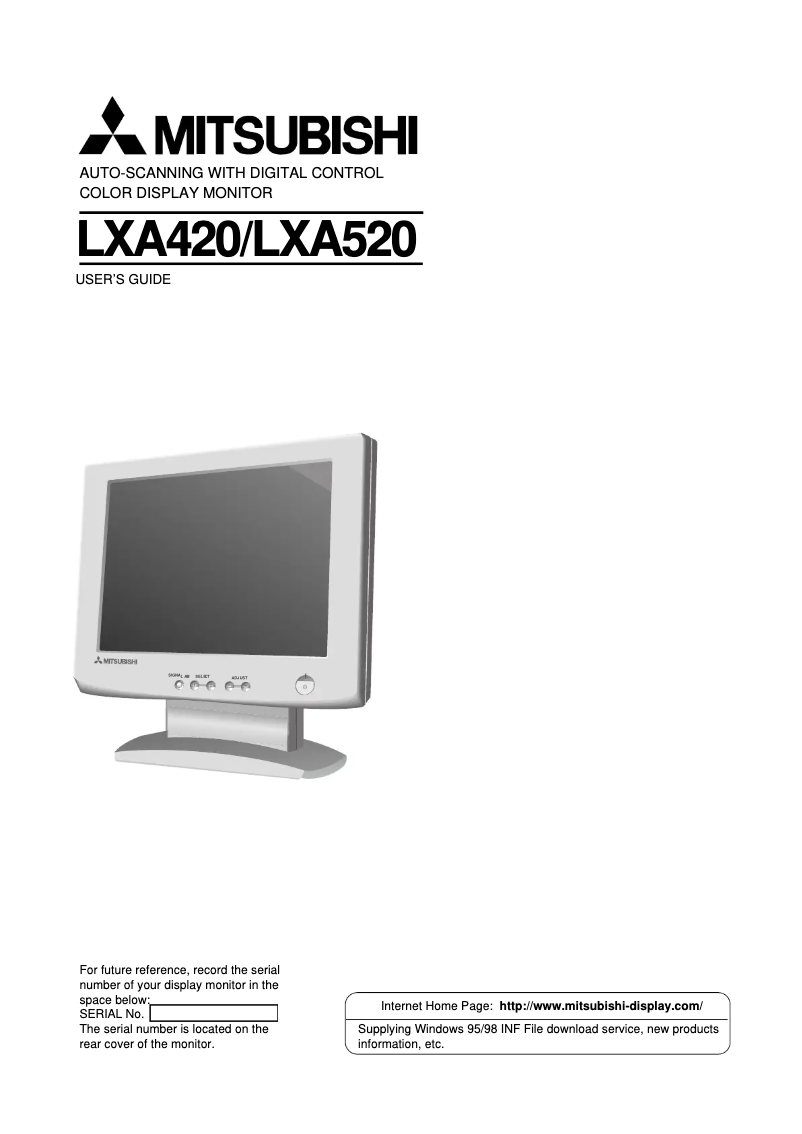 Image de la première page du manuel de l'appareil LXA420W