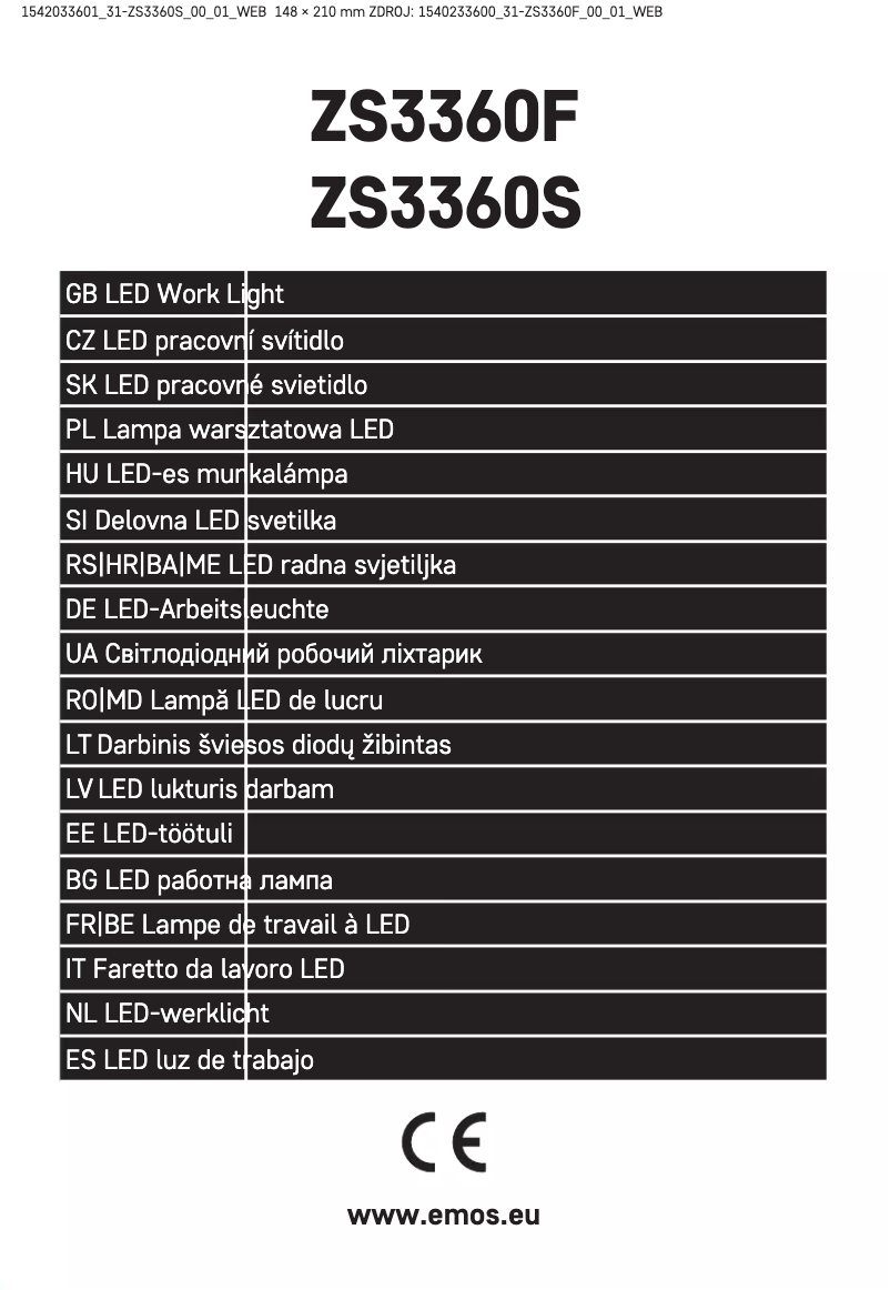 Imagen de la primera página del manual del dispositivo ZS3360S