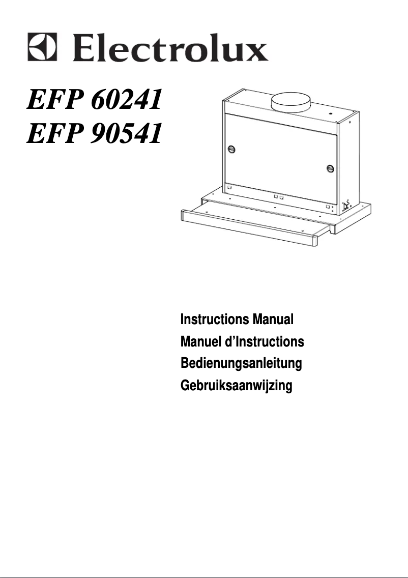 Page n°1 - Manuel utilisateur Electrolux EFP 90541x