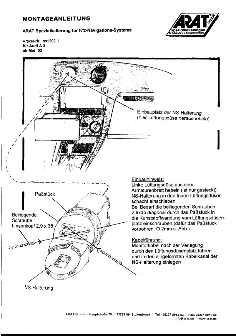 Image de la première page du manuel de l'appareil NS1302.1