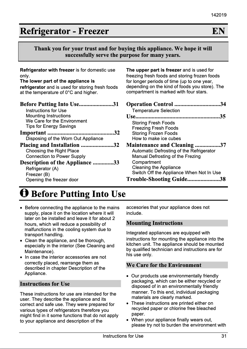 Image de la première page du manuel de l'appareil UKFL167AP